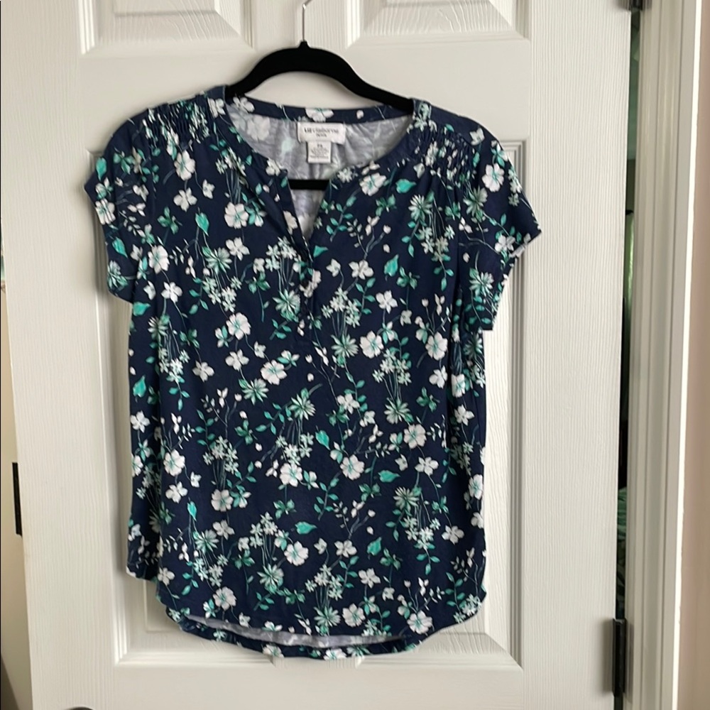 Liz Claiborne tee shirt with floral print.